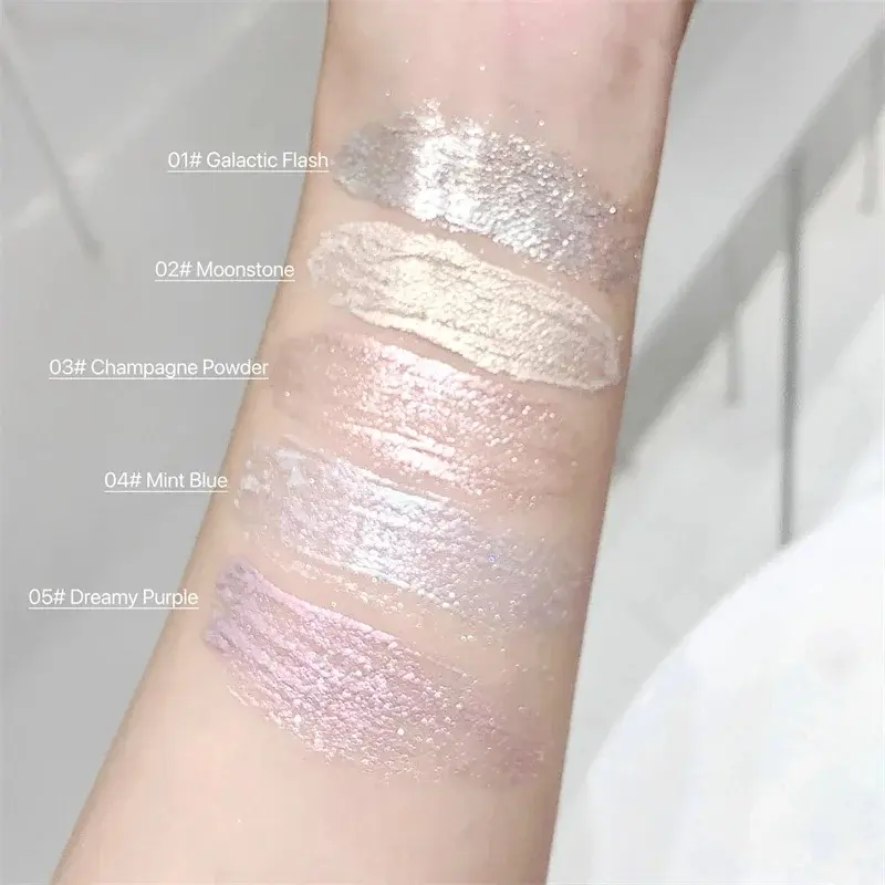 Waterproof Sparkling Jelly Gel Eye Shadow Quick Drying Pearlescent Shimmer Glitter Highlighter Lying Silkworm Pear Eyeshadow
