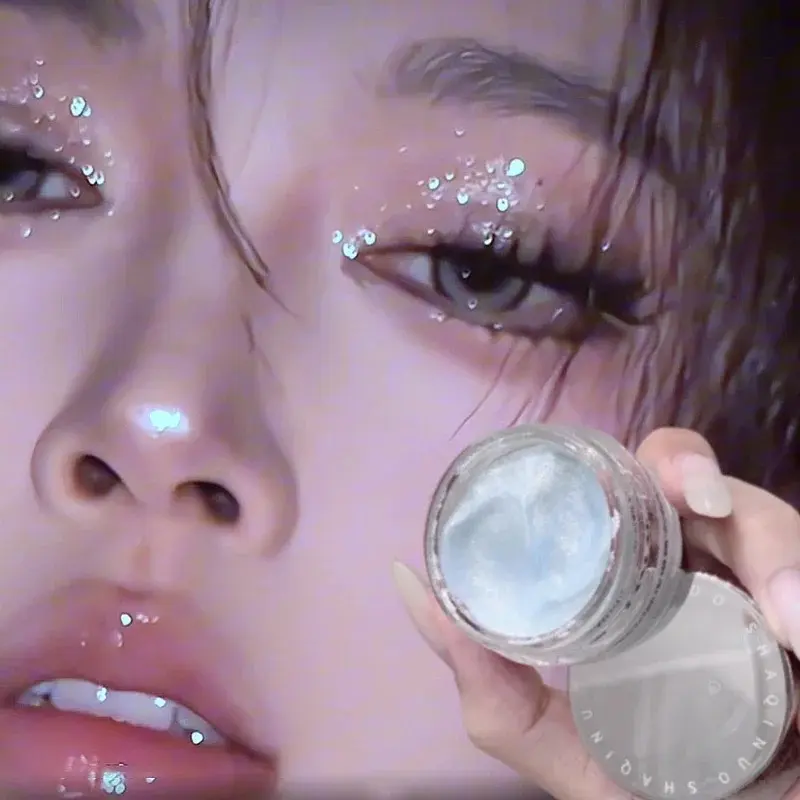 Waterproof Sparkling Jelly Gel Eye Shadow Quick Drying Pearlescent Shimmer Glitter Highlighter Lying Silkworm Pear Eyeshadow