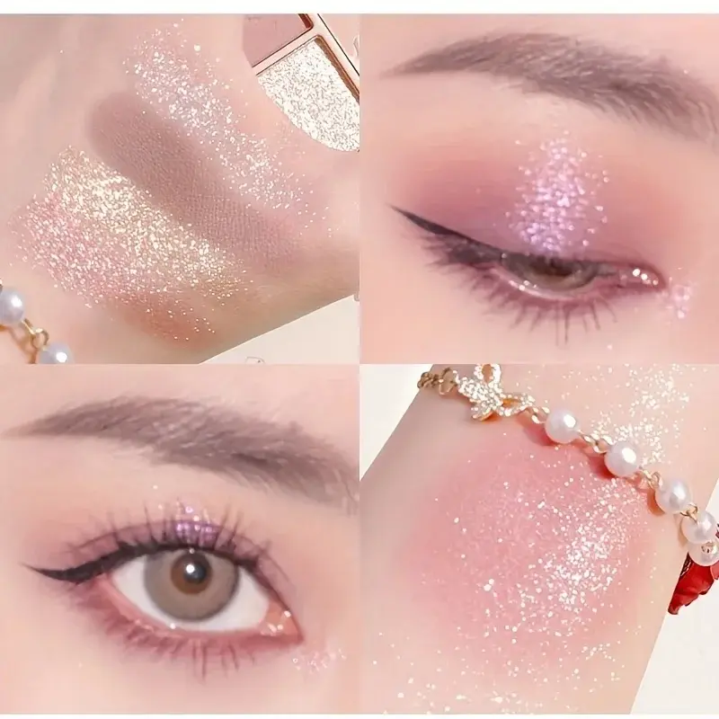 7 Color 2-in-1 Eyeshadow And Blush Palette - Oat Milk Tea Nude Chestnut Matte Shimmer Waterproof Long-Lasting Makeup