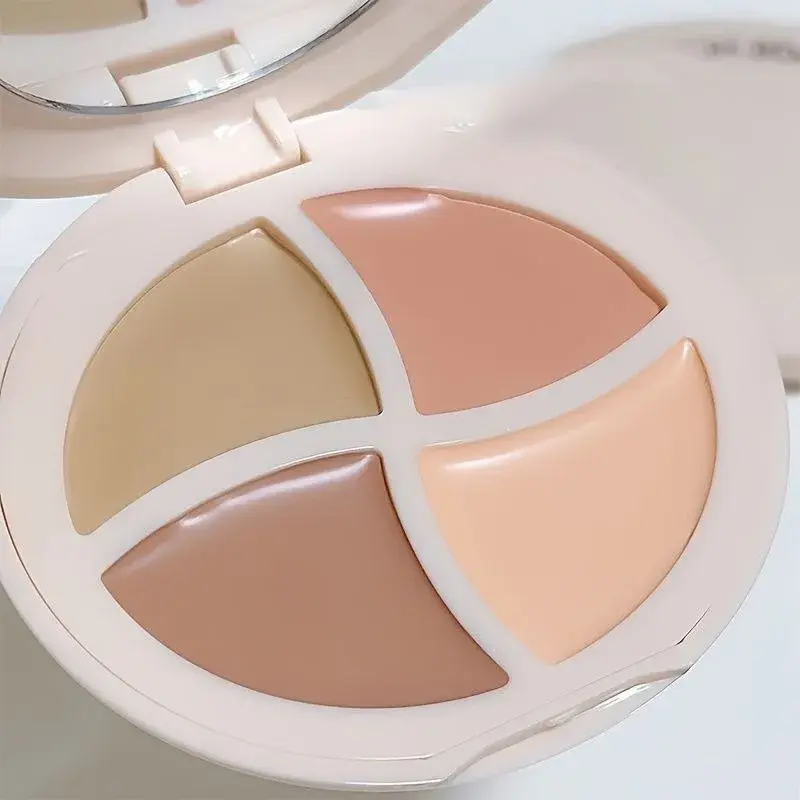 Four-Color Moisturizing Concealer Cream for Dark Circles Multi-Color Contouring Foundation Brightening Makeup Natural Hydrating