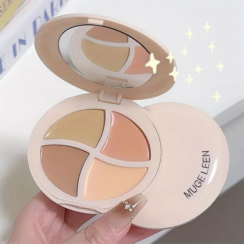 Four-Color Moisturizing Concealer Cream for Dark Circles Multi-Color Contouring Foundation Brightening Makeup Natural Hydrating