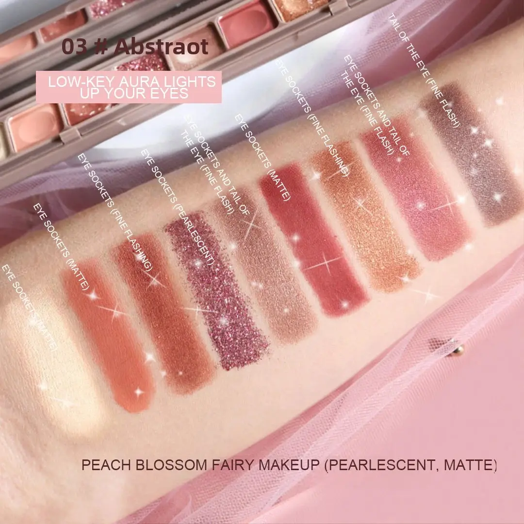 9-Color Fingertip Glitter Eyeshadow Pearlescent Matte Shimmer Waterproof Keyboard Cosmetic for Creative Makeup