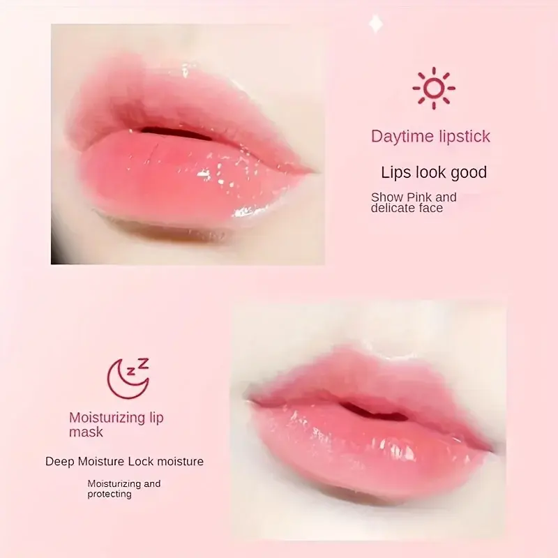 Temperature Color Changing Lip Balm Crystal Jelly Flower Gloss Lipstick Lasting Moisturizing Transparent Lip Makeup Cosmetic
