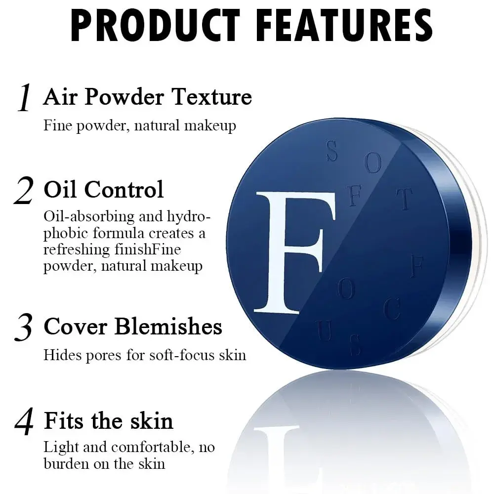 80% Mineral-Based Oil-Control Setting Powder 2 Colors Mattifying Long-Lasting Waterproof Sweatproof Makeup Finish