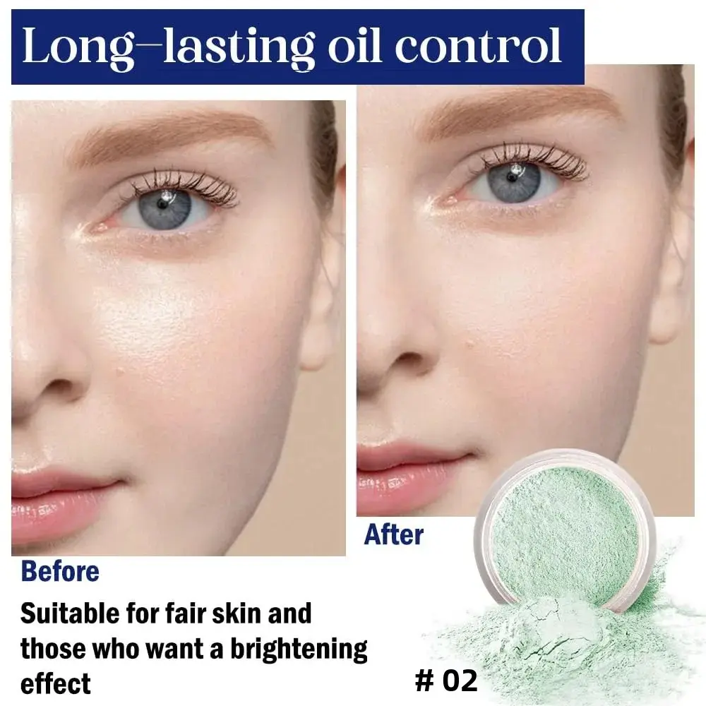 80% Mineral-Based Oil-Control Setting Powder 2 Colors Mattifying Long-Lasting Waterproof Sweatproof Makeup Finish