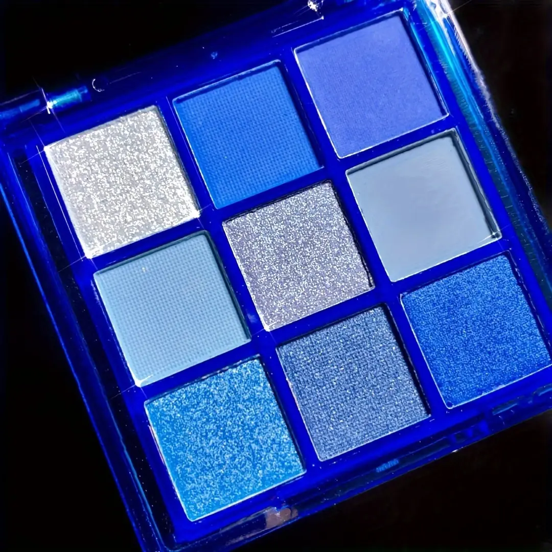 Multi-Color 9-Grid Eyeshadow Palette for Women Glitter Pearlescent Matte Shimmer Long-lasting Eye Makeup Cosmetic