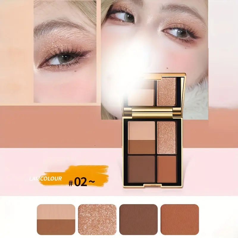 5-Color Magic Eyeshadow Palette - Versatile Brown Tones, Matte & Shimmer Finish, Long-Lasting Eye Makeup Kit, Ideal Gift