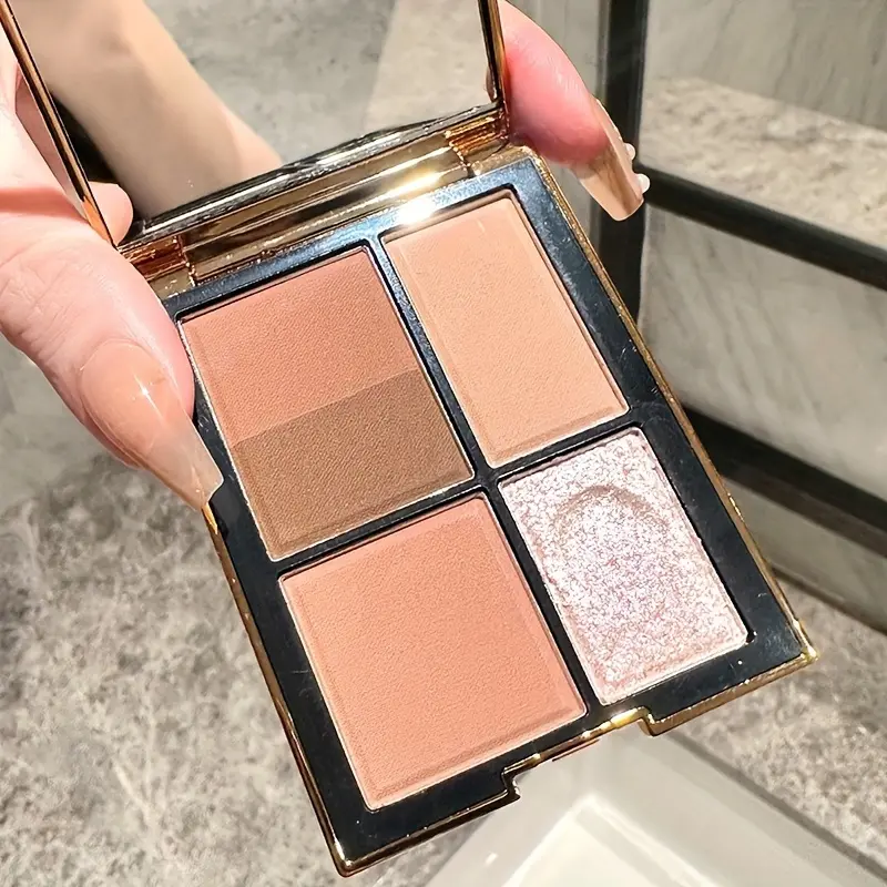 5-Color Magic Eyeshadow Palette - Versatile Brown Tones, Matte & Shimmer Finish, Long-Lasting Eye Makeup Kit, Ideal Gift