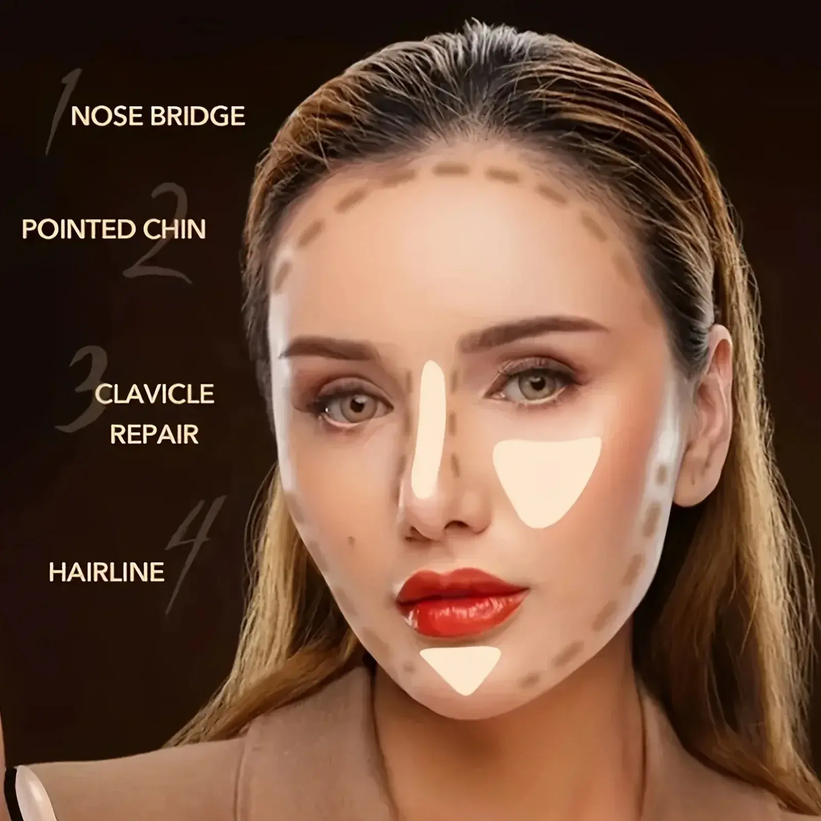 1 PC 9 ColorS Makeup Palette Kit - 6 Color Contour & 3 Color Highlight Long-Lasting Waterproof Beauty Tools For Women makeup