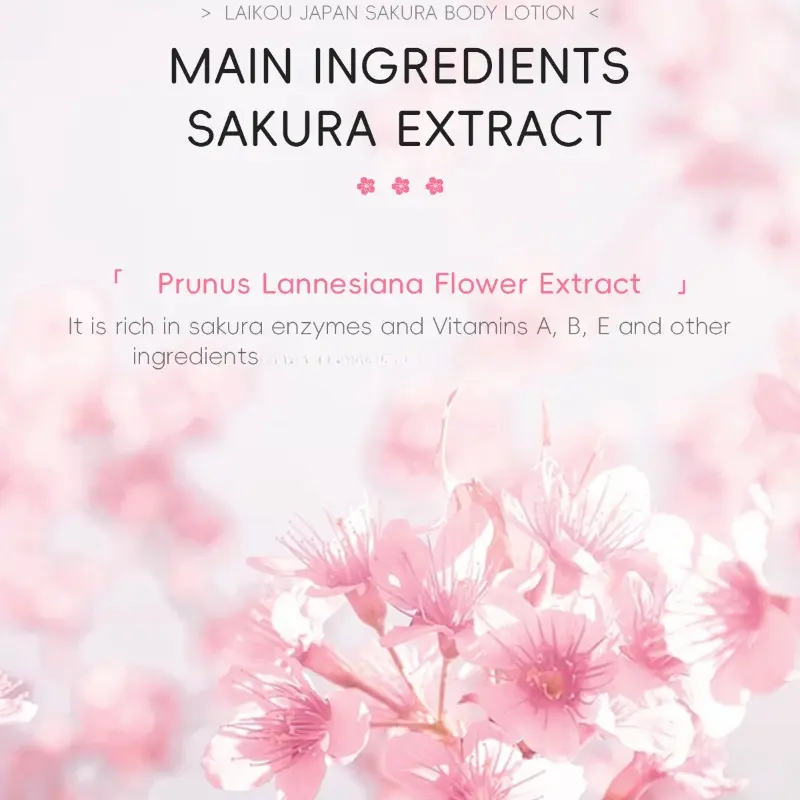Cherry Blossom Body Cream 200g Moisturizing Lotion Daily Skin Care Essential Holiday Gift Idea