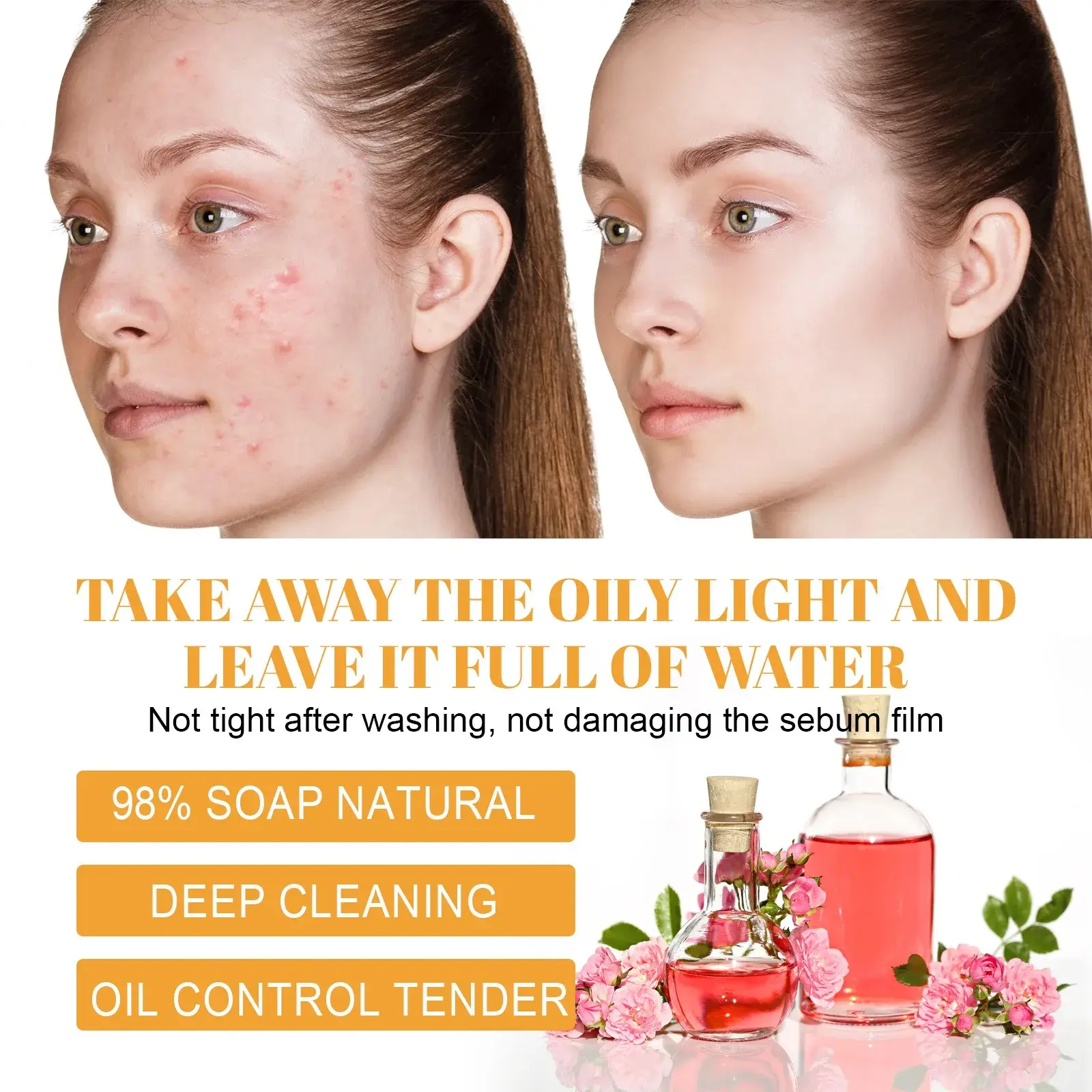 Turmeric Face Wash Cleansing Cream Dark Spot Remover Brightening Oil Control Deep Hydration Skin Care Cleanser