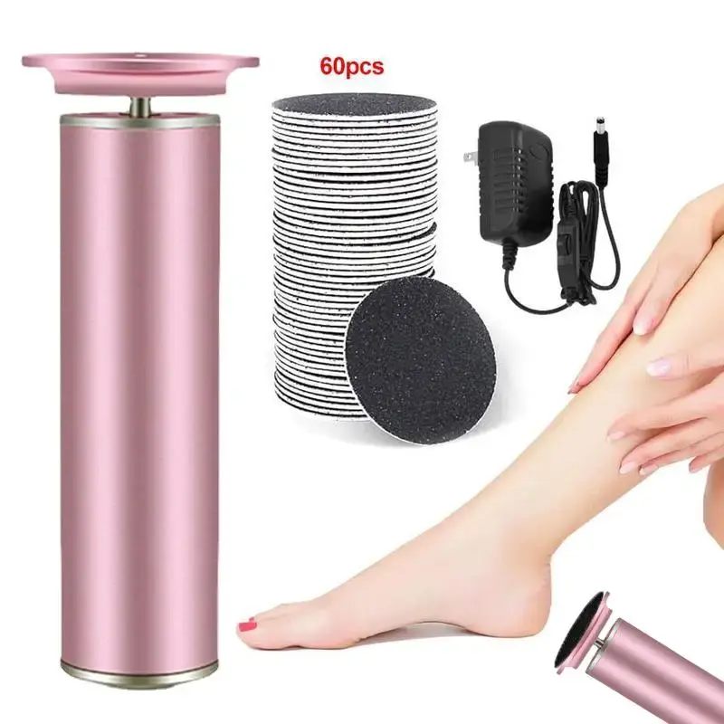 Electric Callus Remover - Professional Foot File & Pedicure Tool for Dead Skin & Cracked Heels Includes 60 Replacement Sandpaper