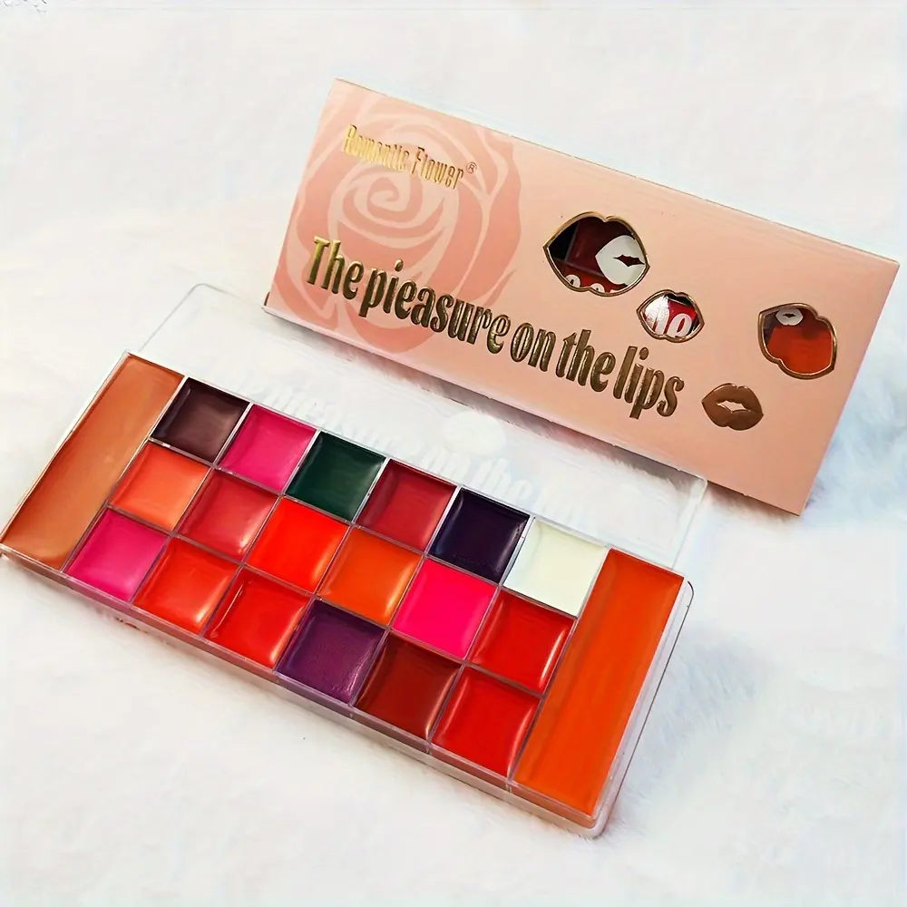 20-color Lip Gloss waterproof sweat proof blush eyeshadow All-in-one makeup tray Matte Makeup