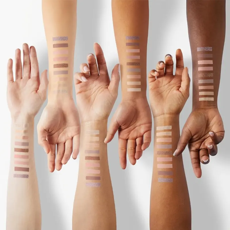 9-Color Eyeshadow Palette Earth Tones Brown Shimmer Matte Finishes Long-Lasting Pearl Dust for Daily Korean Makeup Look