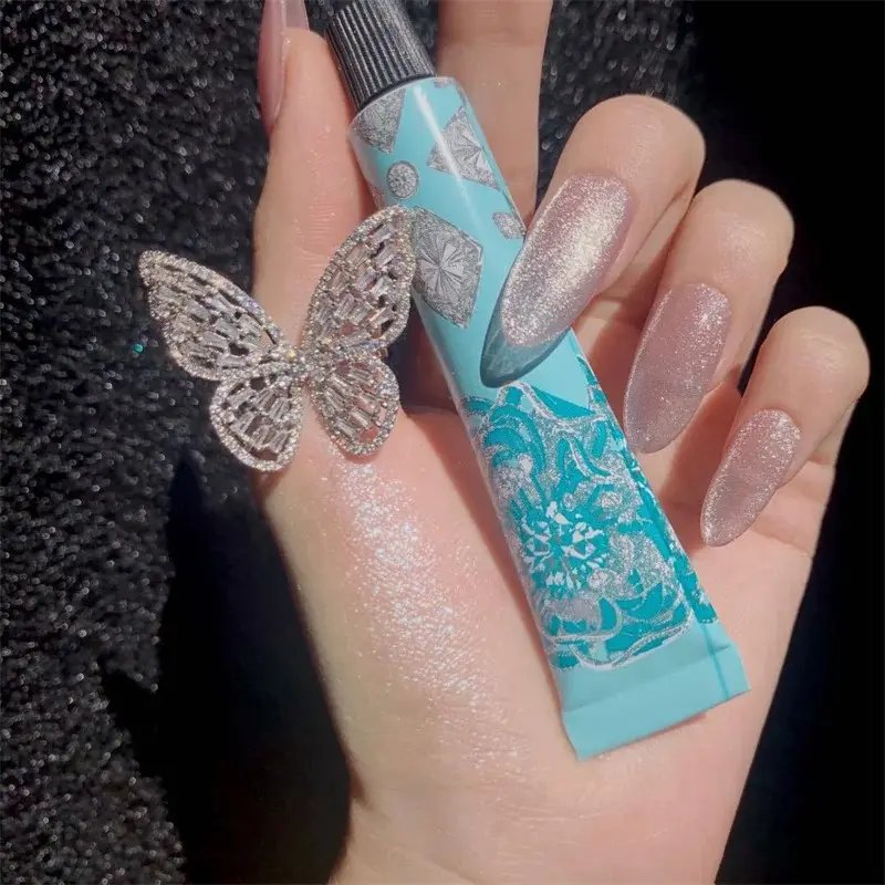 Diamond Glitter Highlighter Cream Liquid Makeup Face Contour Glow Body Shimmer Sparkling Illuminating Highlight for All Skin