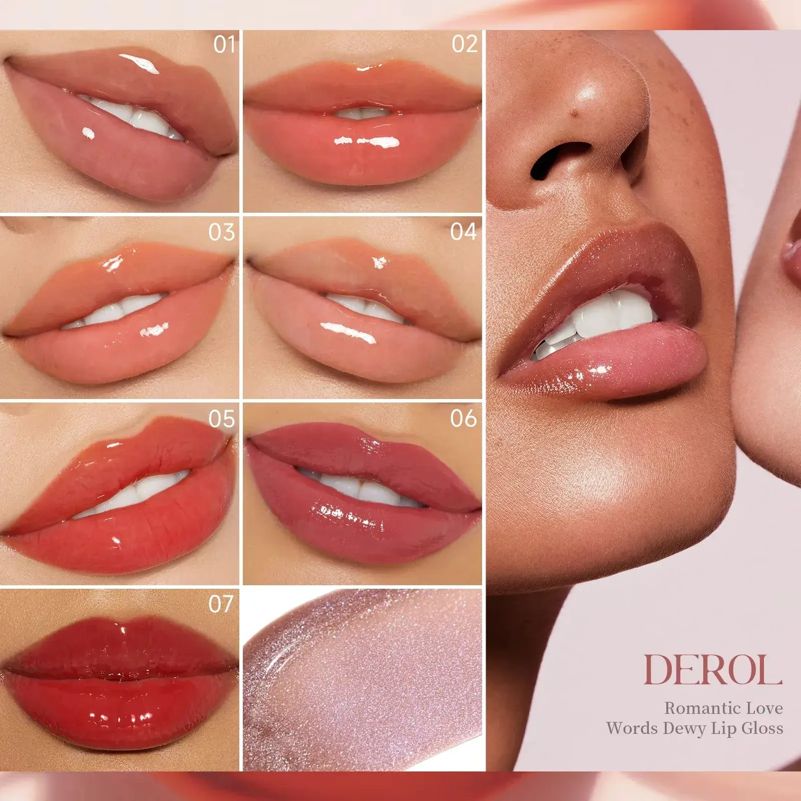 Hydrating Plumping High-Shine Lip Oil Mirror Gloss for Moisturized Luscious Lips Long-Lasting Comfortable Wear Lip Care
