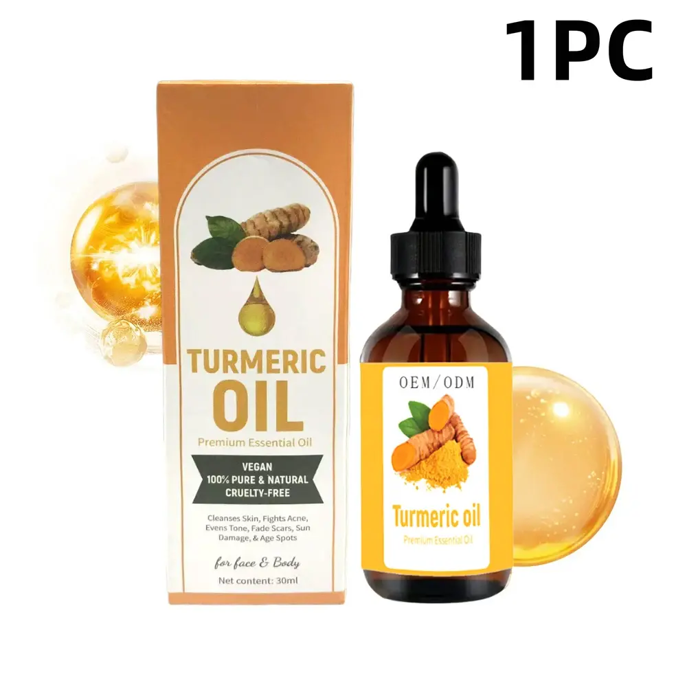Turmeric Face Cleansing Oil Lightening Acne Remover Blackhead Oil Control Cleanser Shrink Pores Brighten Moisturizing Skin Care