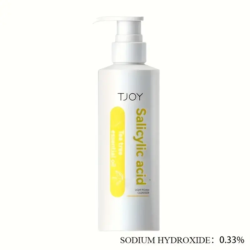 200ML Salicylic Acid Foam Cleanser for Oily Skin - Rich Lather Deep Clean Non-Drying Refreshing Hydrating Jumbo Size