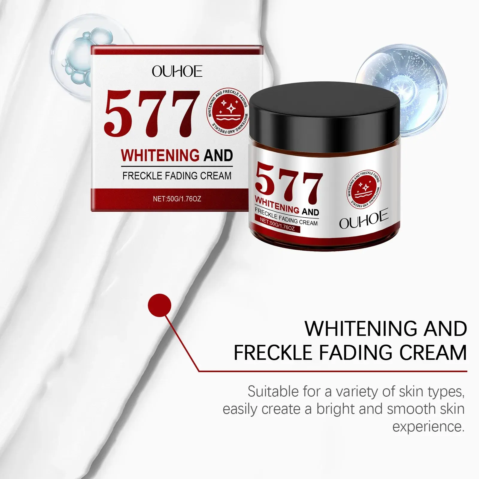 577 Skin Cream 50g Whitening Spot Remover - Visibly Rejuvenates & Tightens Skin Tone Brightening & Spot Correcting