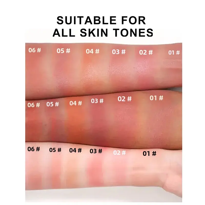 6 Colors Small Eyedropper Liquid Blush Long-Lasting Natural Red Brightening Cream Pressing Blusher Eyeshadow Contour Makeup