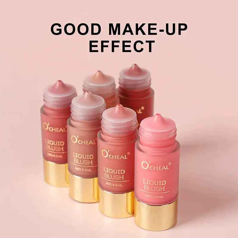 6 Colors Small Eyedropper Liquid Blush Long-Lasting Natural Red Brightening Cream Pressing Blusher Eyeshadow Contour Makeup