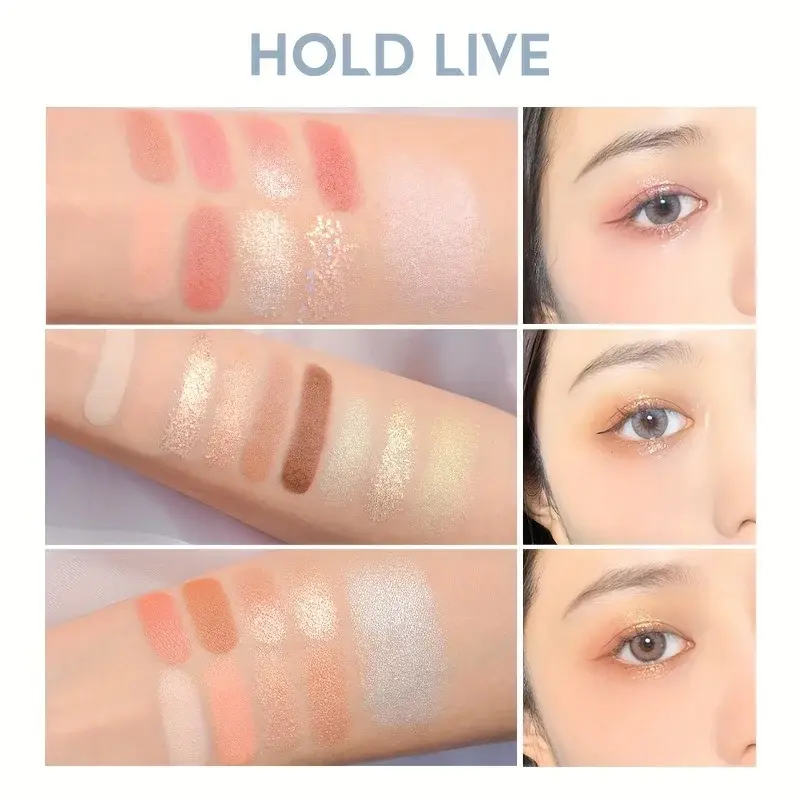9-Color Soft Matte Eyeshadow Palette Velvet Pigmented Shimmer Matte Natural 3D Look Cute Blendable Long-Lasting Wear