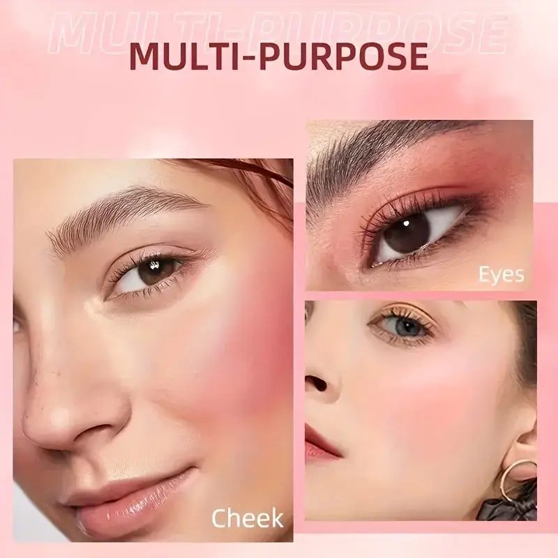 Four Color Peach Cream Blush Palette Nude Apricot Cheek Contour Brightening Makeup Blusher Rouge Cheek Tint for Cosmetics
