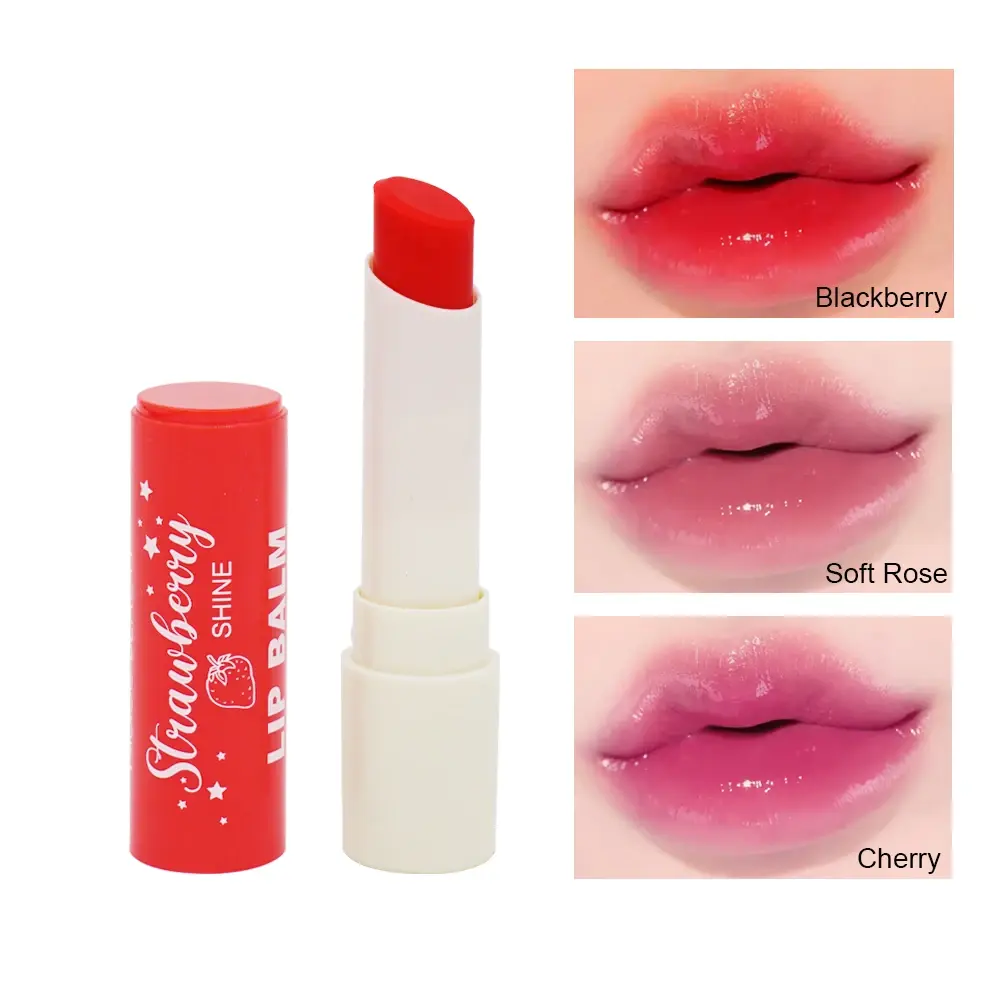 3-Color Tinted Lip Glaze Jelly Mirror Lipstick - Long-Lasting Moisturizing Waterproof Non-Stick Lip Balm Fade Lip Lines Makeup