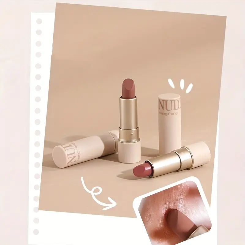 Matte Velvet Liquid Lipstick - Lightweight, Long-Lasting, Waterproof, Non-Stick Cup, Moisturizing, Highly Pigmented, Brightening