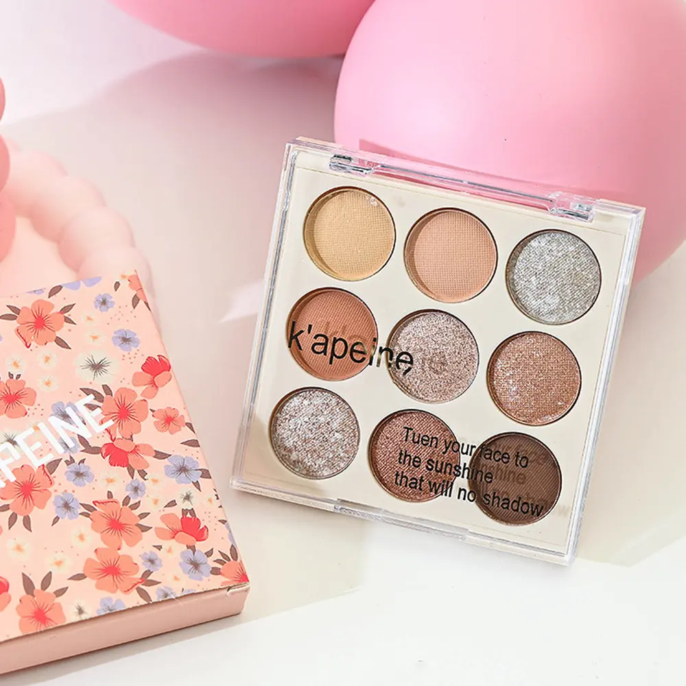 9 Color Ice Cream Eye Shadow Plate Pearl Matte Rose Plate Lying Silkworm Powder Blusher Oatmeal Milk Tea Earth Sexy Cosmetics