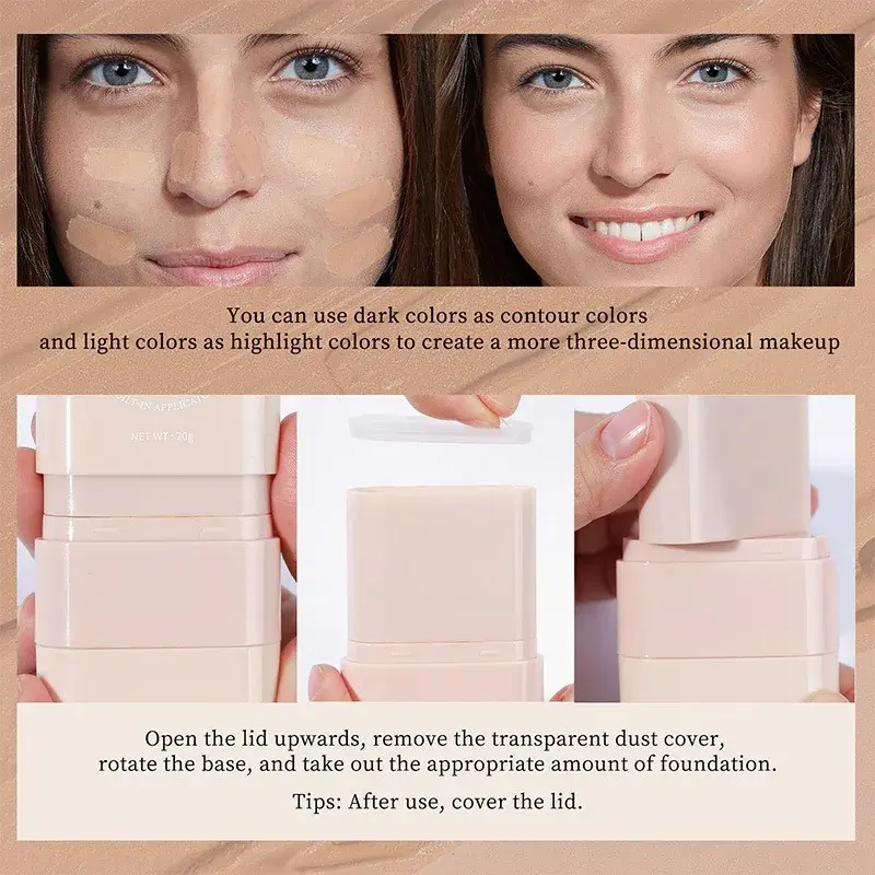 Velvet Moist Light Concealer Eraser Foundation Stick - Long-Lasting Flawless Liquid Makeup Face Beauty Cosmetics