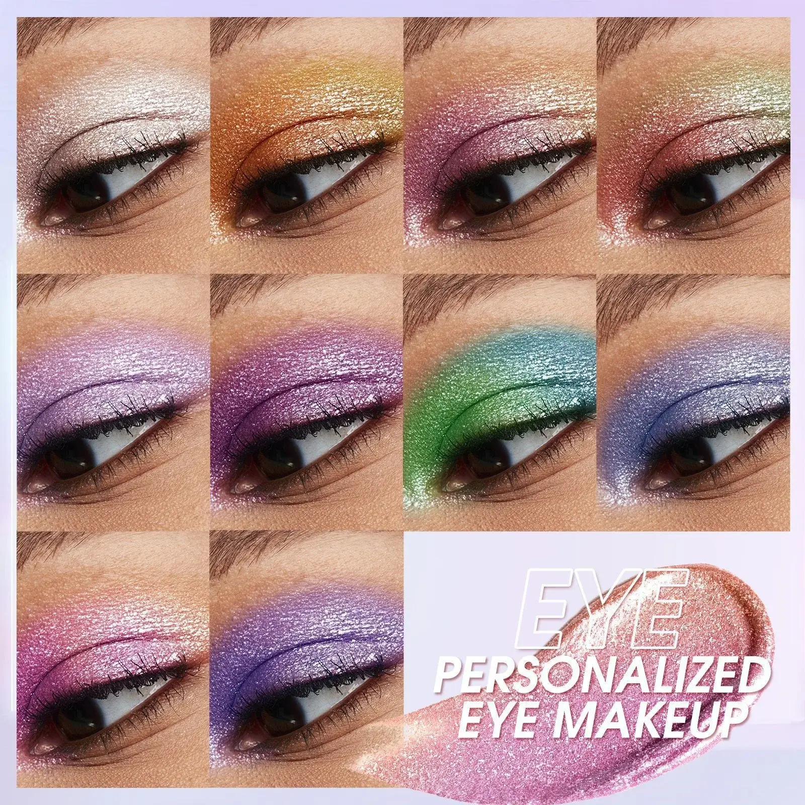 Diamond Shimmer Liquid Eyeshadow Set - Pearlescent Finish High-Pigment Long-Lasting Glitter Eyeshadow for Dazzling Beauty