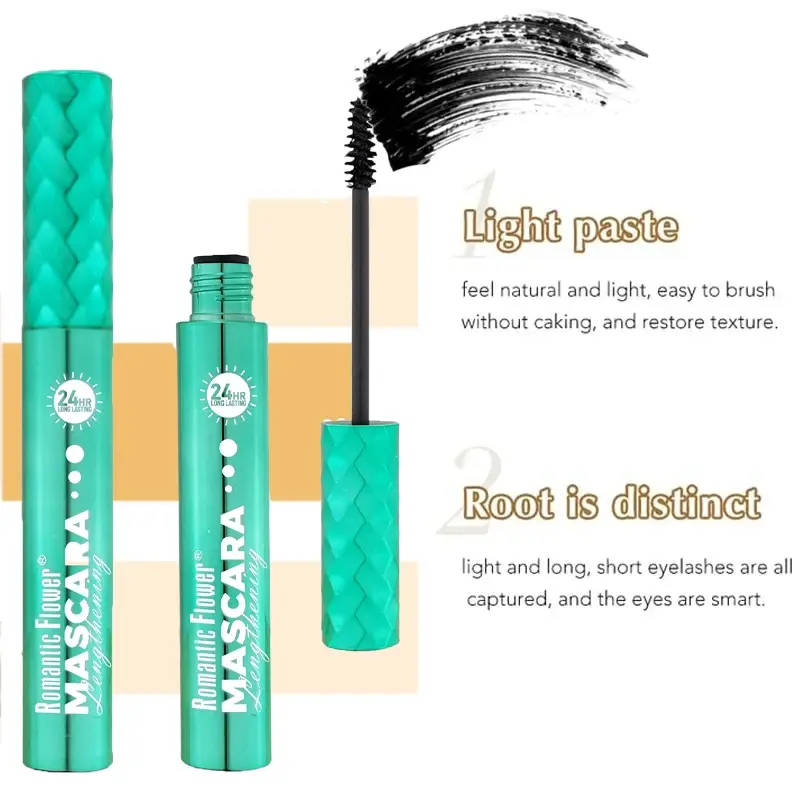 3 PCS Black Liquid Fiber Mascara Waterproof Thickening Lengthening Curling Silky Eye Makeup Fiber Enhance Lash Mascara