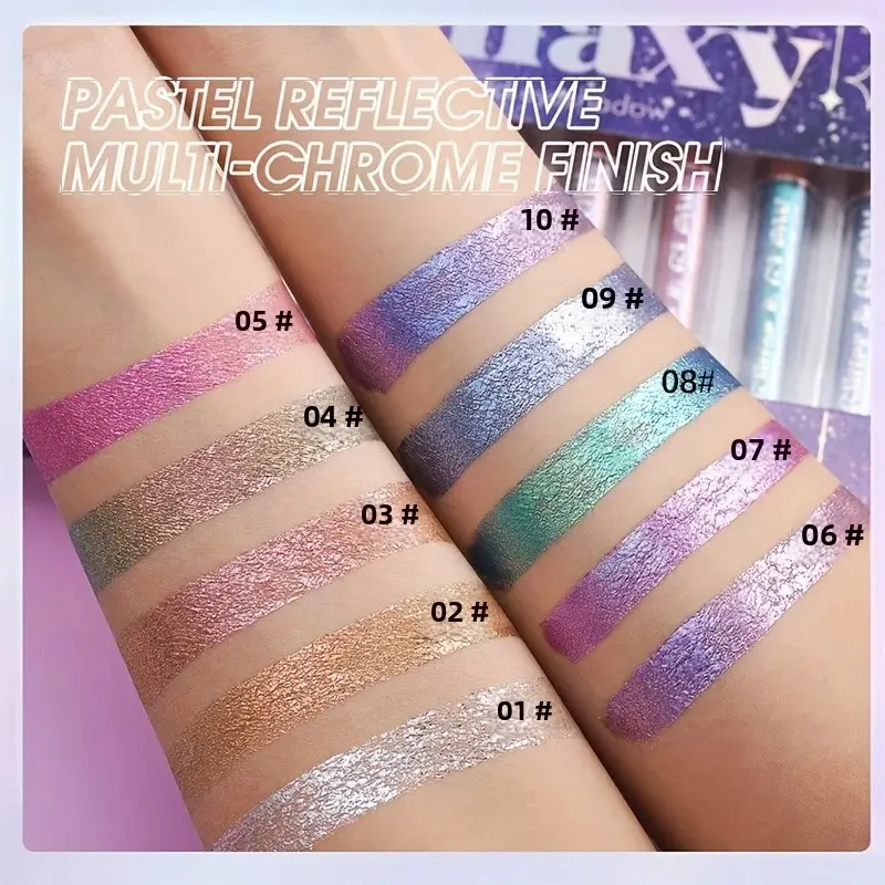 Diamond Shimmer Liquid Eyeshadow Set - Pearlescent Finish High-Pigment Long-Lasting Glitter Eyeshadow for Dazzling Beauty