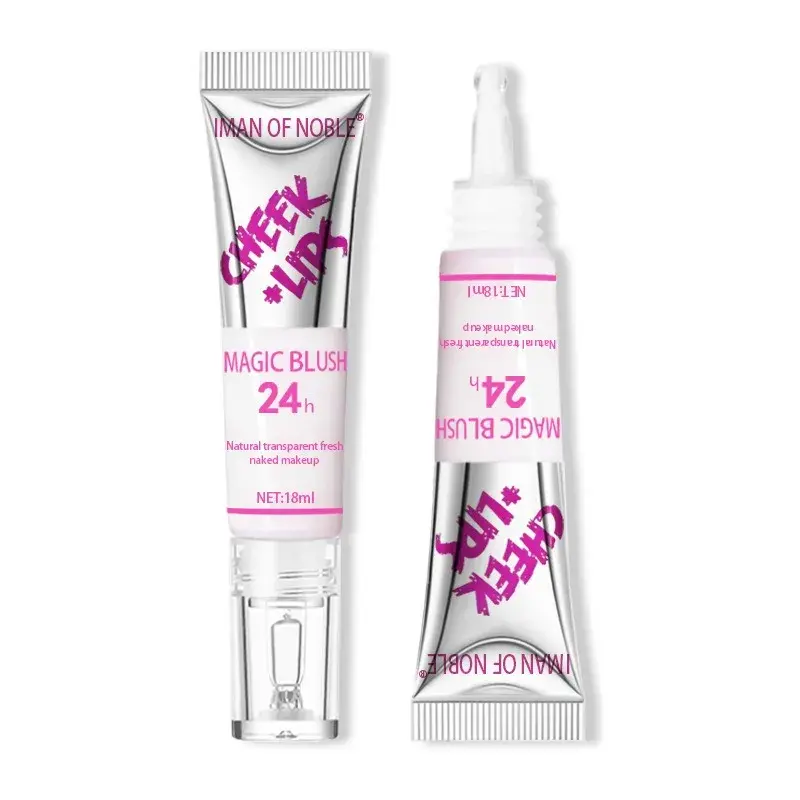 2-in-1 Color-Changing Liquid Blush & Lip Tint Natural Rosy Glow 24H Waterproof Sweat-Proof Long-Lasting Flush Cheeks & Lips