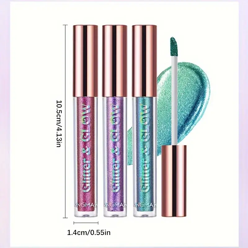 Diamond Shimmer Liquid Eyeshadow Set - Pearlescent Finish High-Pigment Long-Lasting Glitter Eyeshadow for Dazzling Beauty