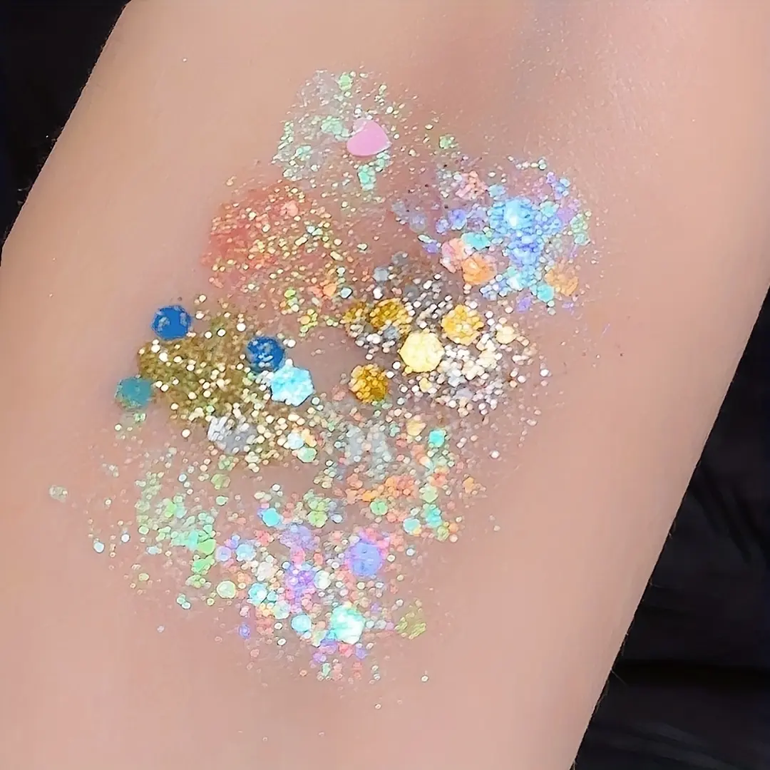 16 Colors Sparkly Glitter Eyeshadow Palette Long-Lasting Shimmer Diamond Dust Non-Smudge Colorful Sequins Cosmetic for Party