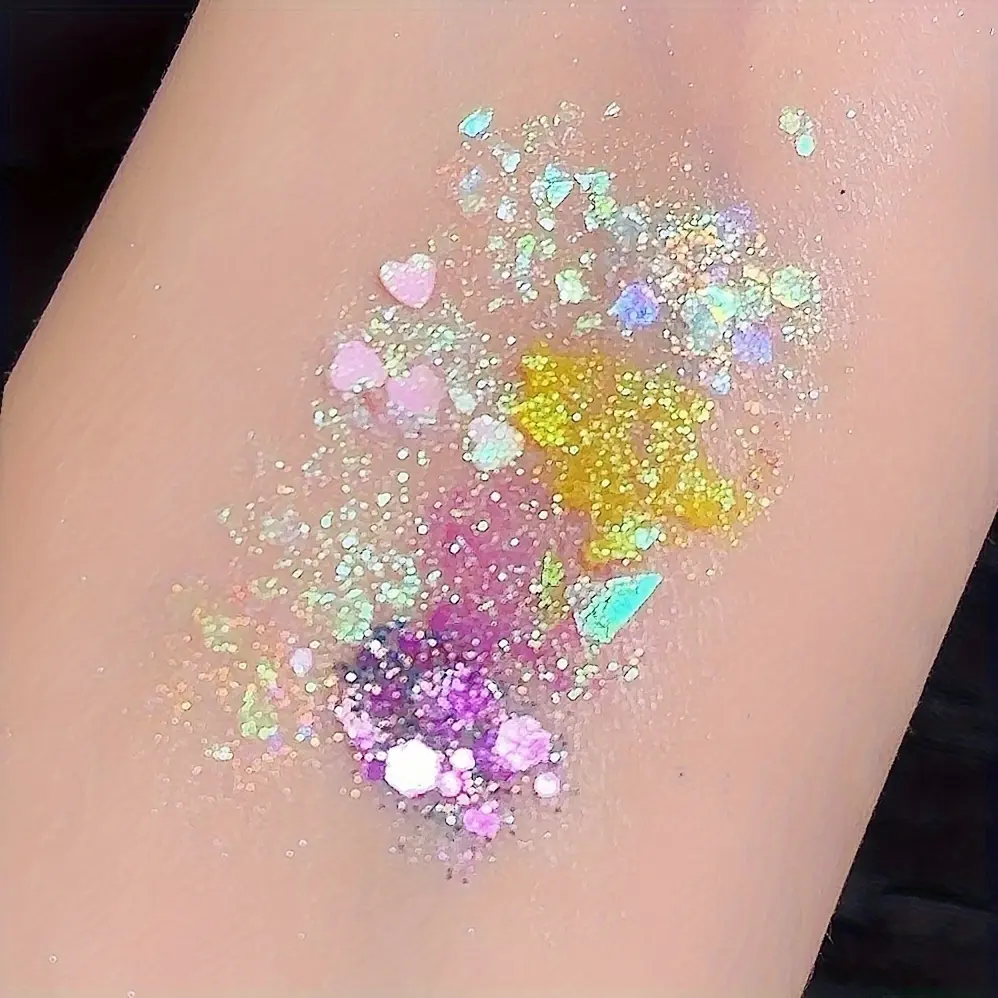 16 Colors Sparkly Glitter Eyeshadow Palette Long-Lasting Shimmer Diamond Dust Non-Smudge Colorful Sequins Cosmetic for Party