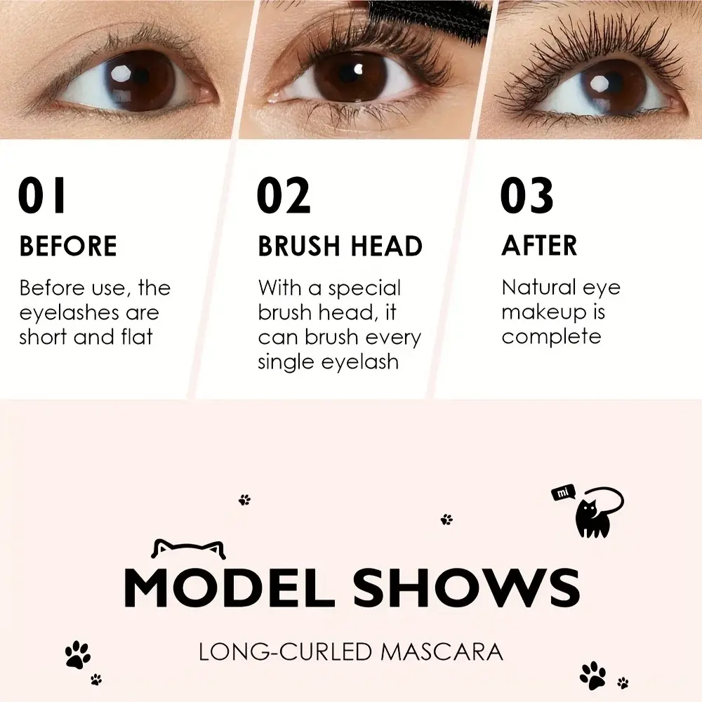 24-hour Waterproof Mascara Smudge-Proof Formula for Smooth Application Ideal for Sensitive Eyes Long-lasting for Extended Events