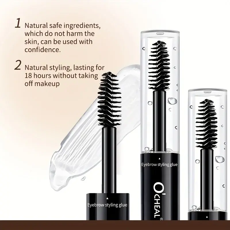 2-in-1 Double-Ended Brow Cream Gel - Smudge-Proof Waterproof Sweat-Resistant Long Lasting Eyebrow Tint Natural Hair-Like Strokes