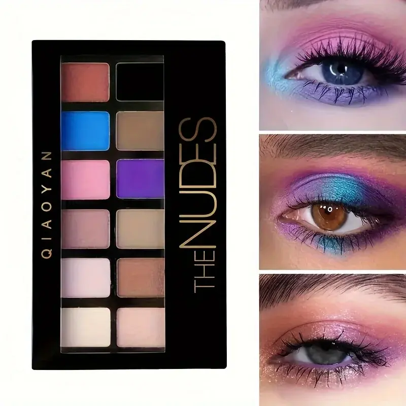 12-Color Nude Eyeshadow Palette Neutral Tones Matte & Shimmer Long Lasting Blendable Makeup for Beginners And Professionals