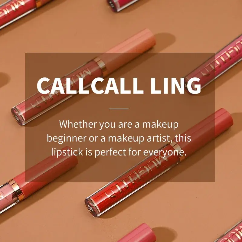 6-Colors Matte Lip Gloss Set Smooth Long-Lasting Moisturizing Waterproof Lipstick Holiday Gift Box