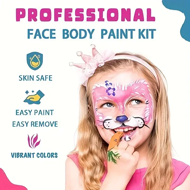 50g Water-Soluble Rainbow Palette Children's Face And Body Paint Halloween Stage Makeup Safe Body Paint Pigments for Face Art