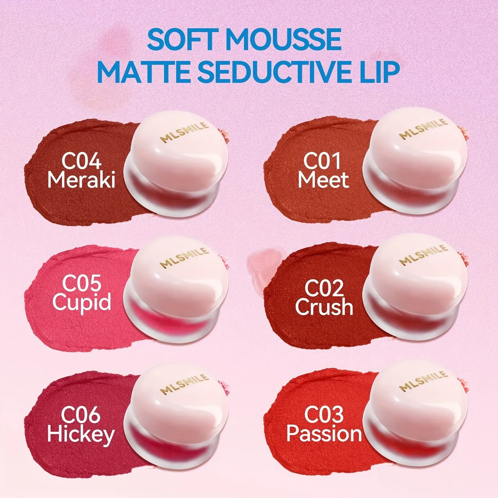 Velvet Matte Lip Mud Blush Can - Long-Lasting Easy Color Multi-Use for Lips Face And Cheeks Red Lip Mud Makeup For Easter
