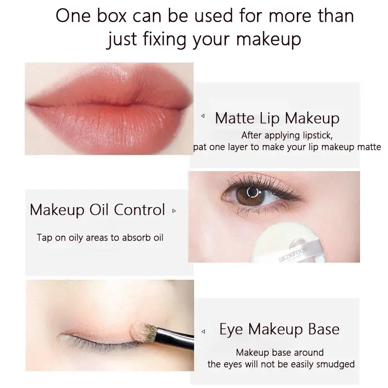 Waterproof Oil-Control Long-Lasting Face Powder with Puff - Makeup Setting Powder for Facial Foundation Cosmetics