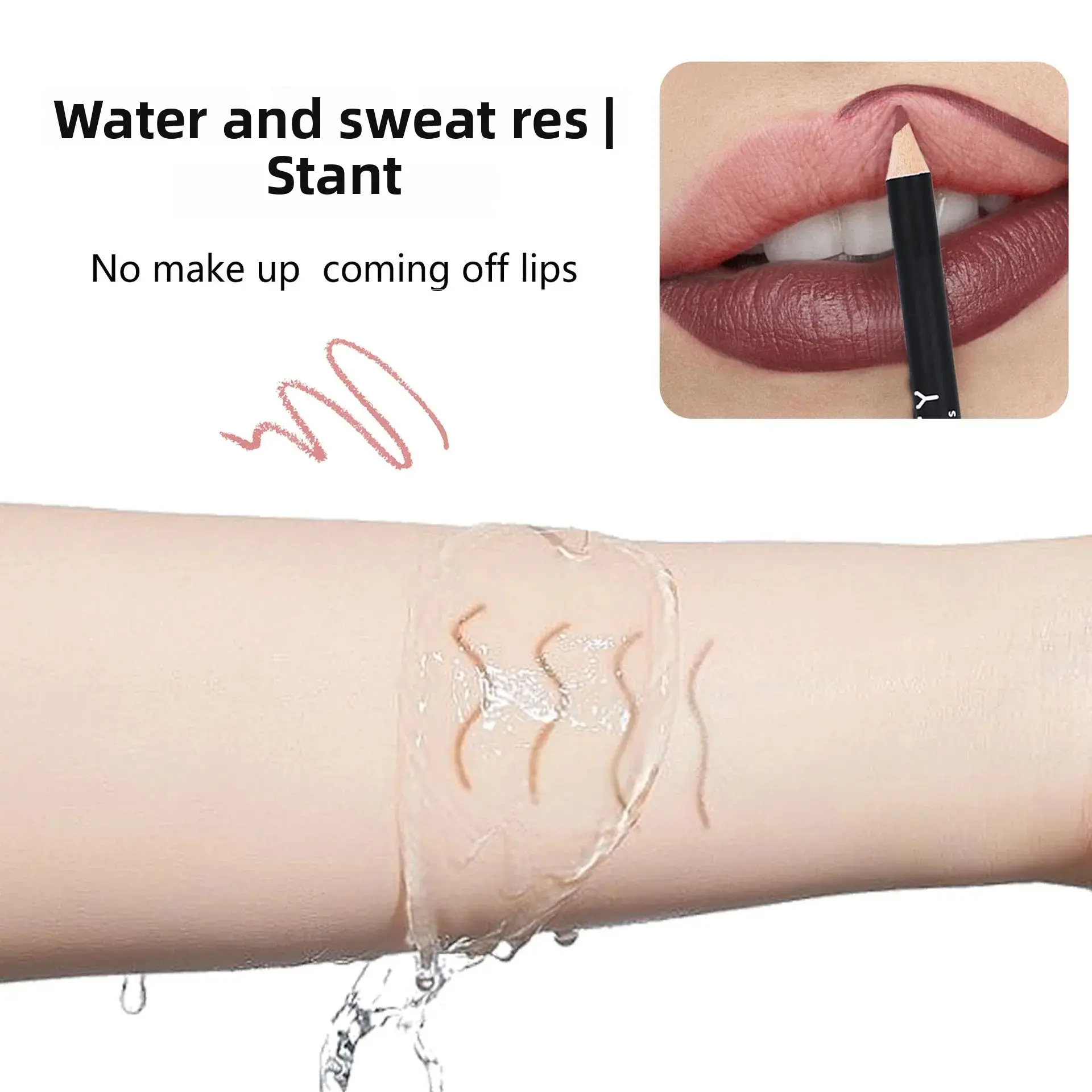 12pcs Nude Lip Liner Set Long-Lasting Waterproof Sexy Lip Plumpers Brown Lip Liner for Perfect Makeup Application
