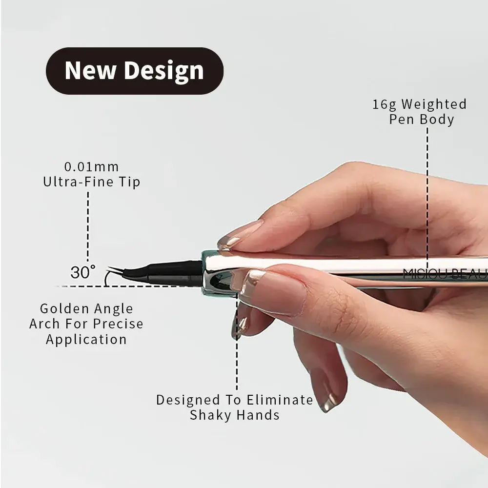 3 Colors 2-Point Wild Eyebrow Pencil Long-Lasting Waterproof Thin Liquid Silkworm Korean Makeup Brow Tattoo Gripping Pen