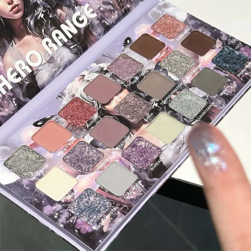 21-Color Chameleon Flashing Eyeshadow Palette Cold Moon Multi-functional Matte Shimmer Glitter Pigments Long-lasting Makeup