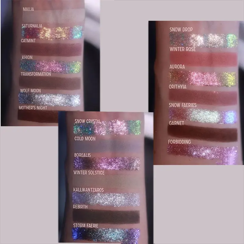 21-Color Chameleon Flashing Eyeshadow Palette Cold Moon Multi-functional Matte Shimmer Glitter Pigments Long-lasting Makeup