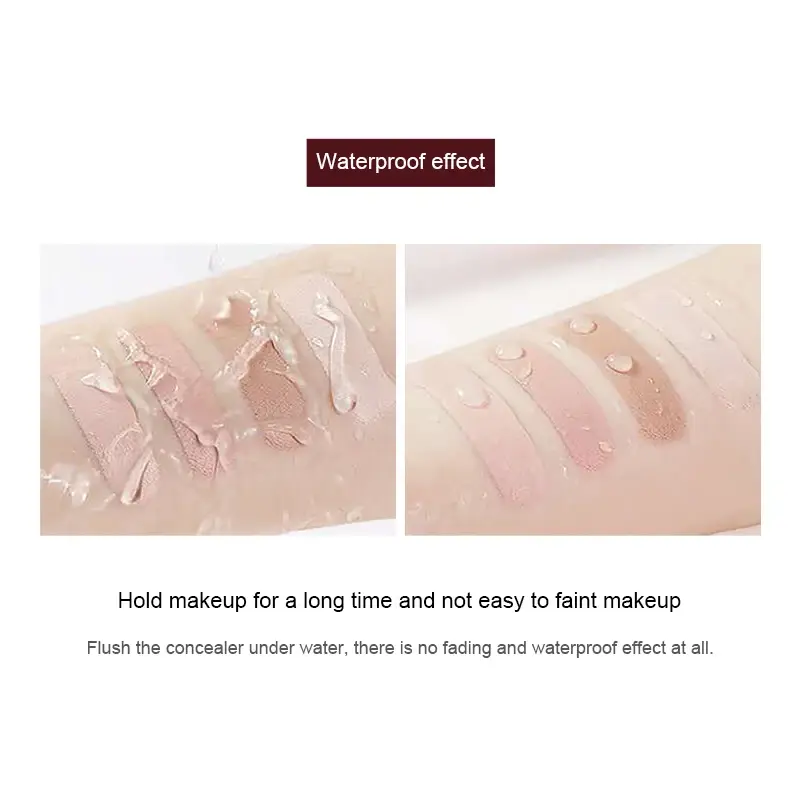 4Color Waterproof Full Coverage Concealer for Tattoos Scars Acne Marks Dark Circles Natural Finish Foundation for All Skin Tones